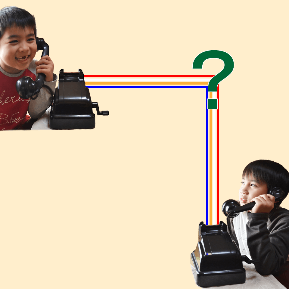 電話と電話の間の電線は何本？