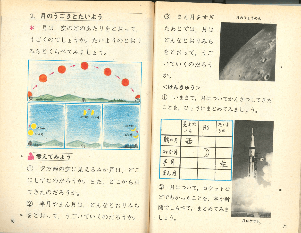 昭和46年版 小学校新理科３年p.70-p.71