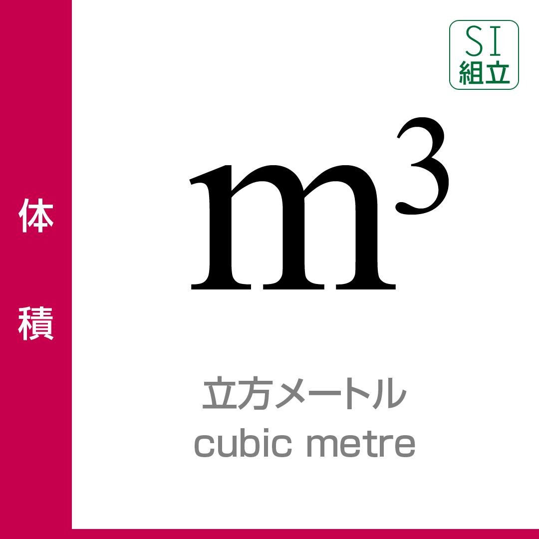 体積：立方メートル／cubic metre／SI組立