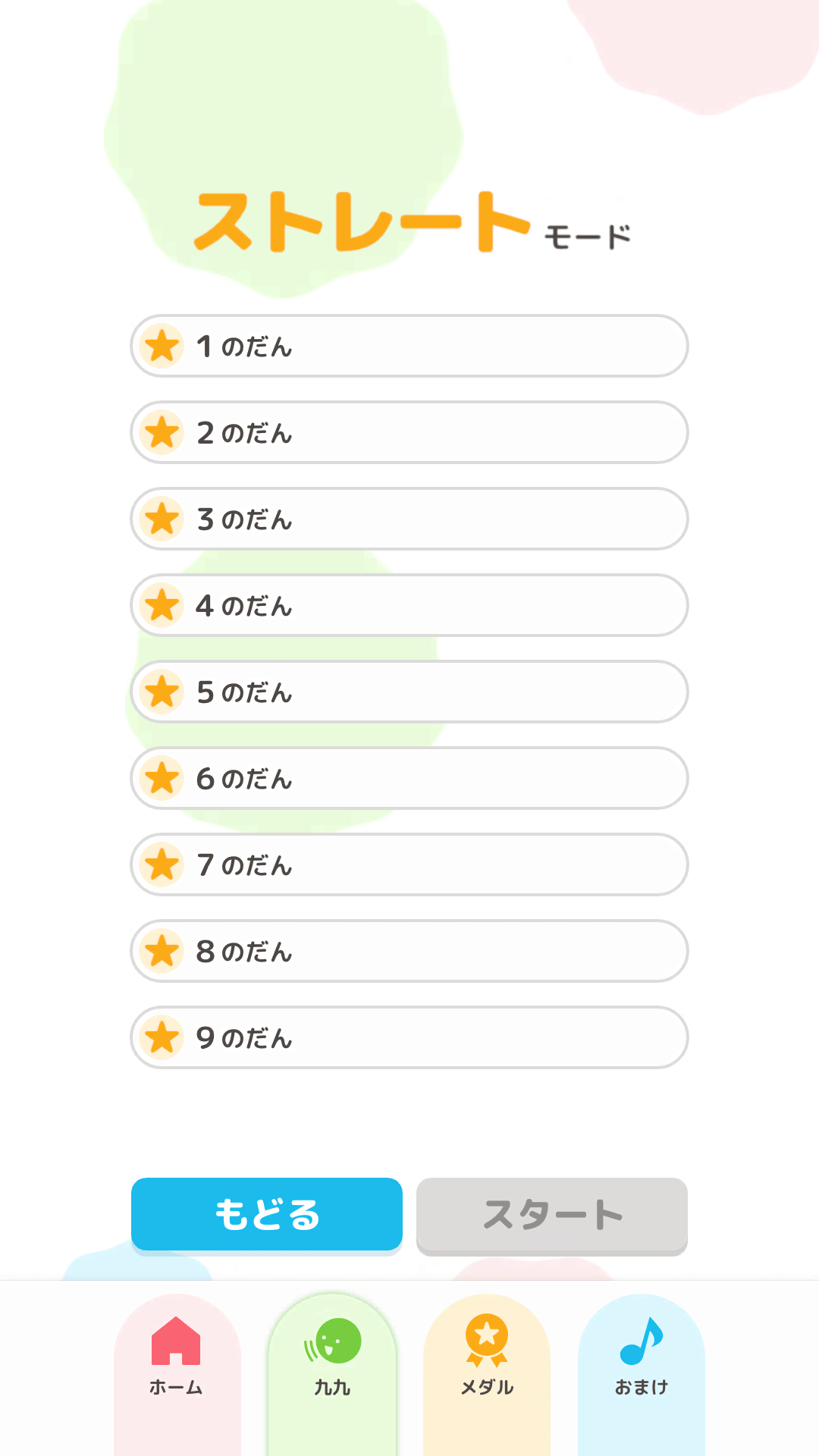 ストレートメニュー