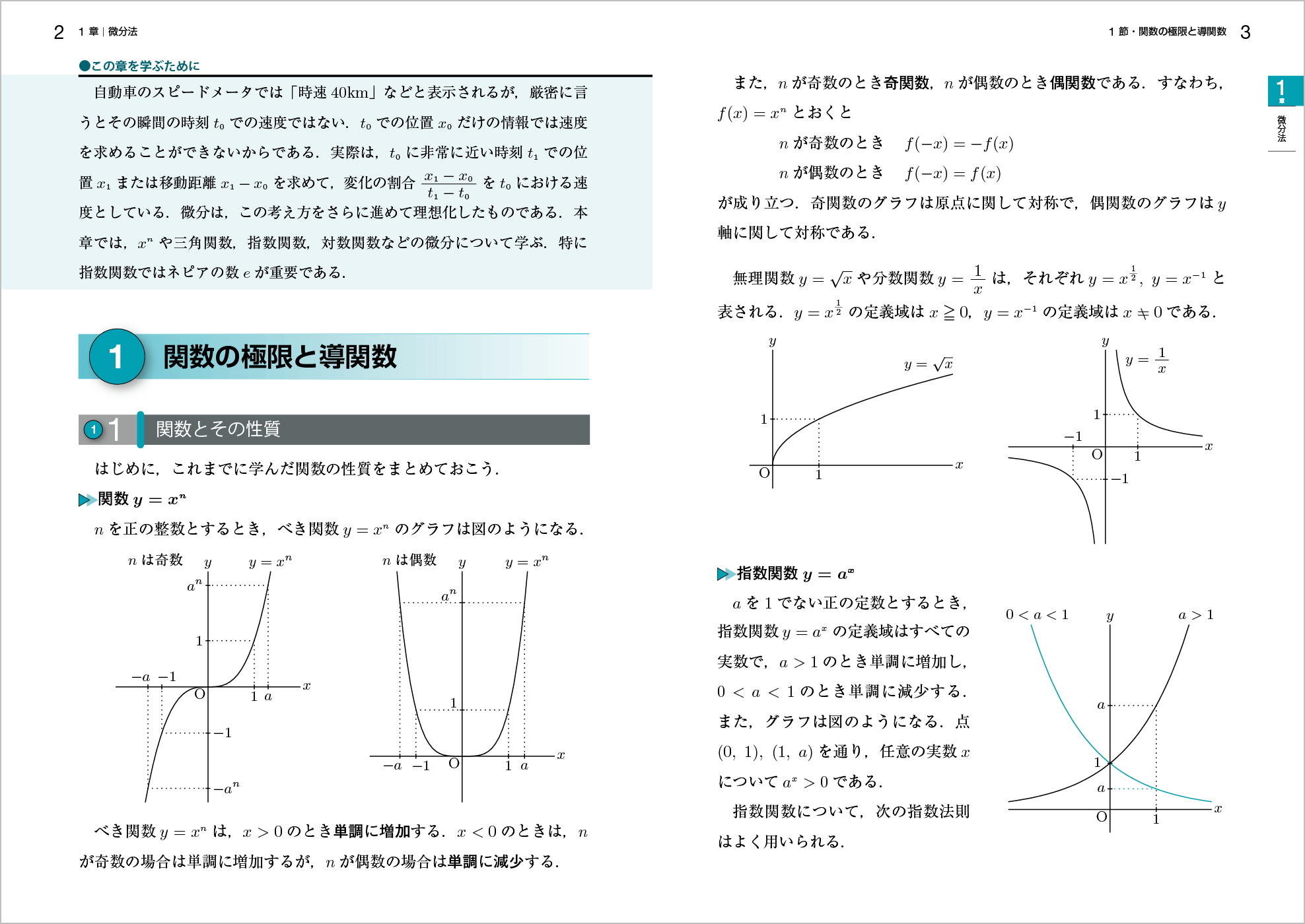 新微分積分Ⅰ改訂版 p.2-p.3