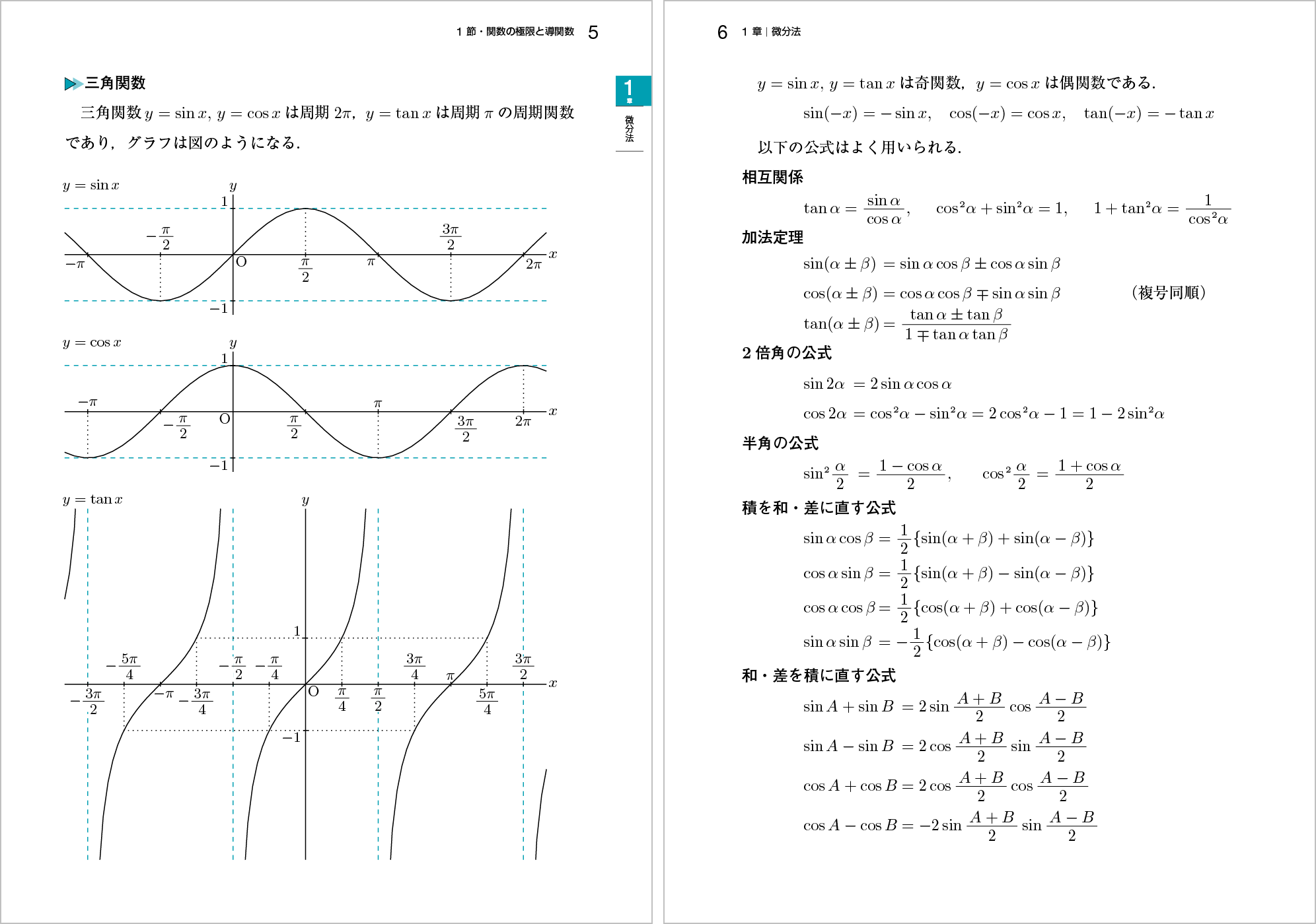 新微分積分Ⅰ改訂版 p.5-p.6