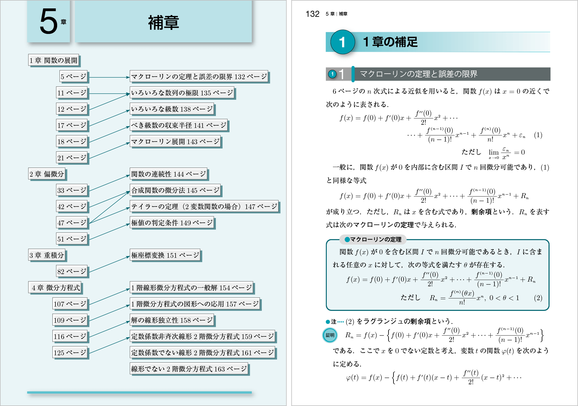 新微分積分Ⅱ改訂版 p.131,p.132