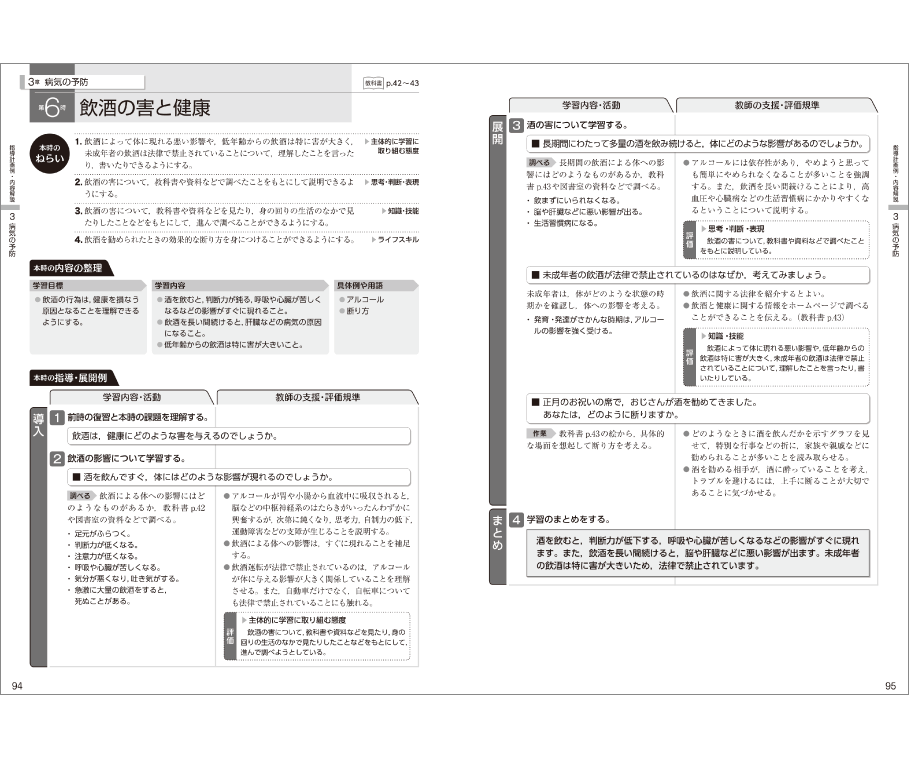 内容解説：単元計画例