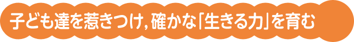 子ども達を惹きつけ，確かな「生きる力」を育む