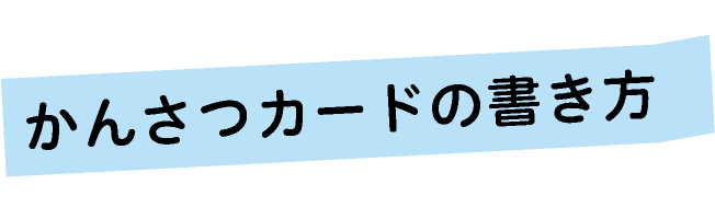 かんさつカードの書き方