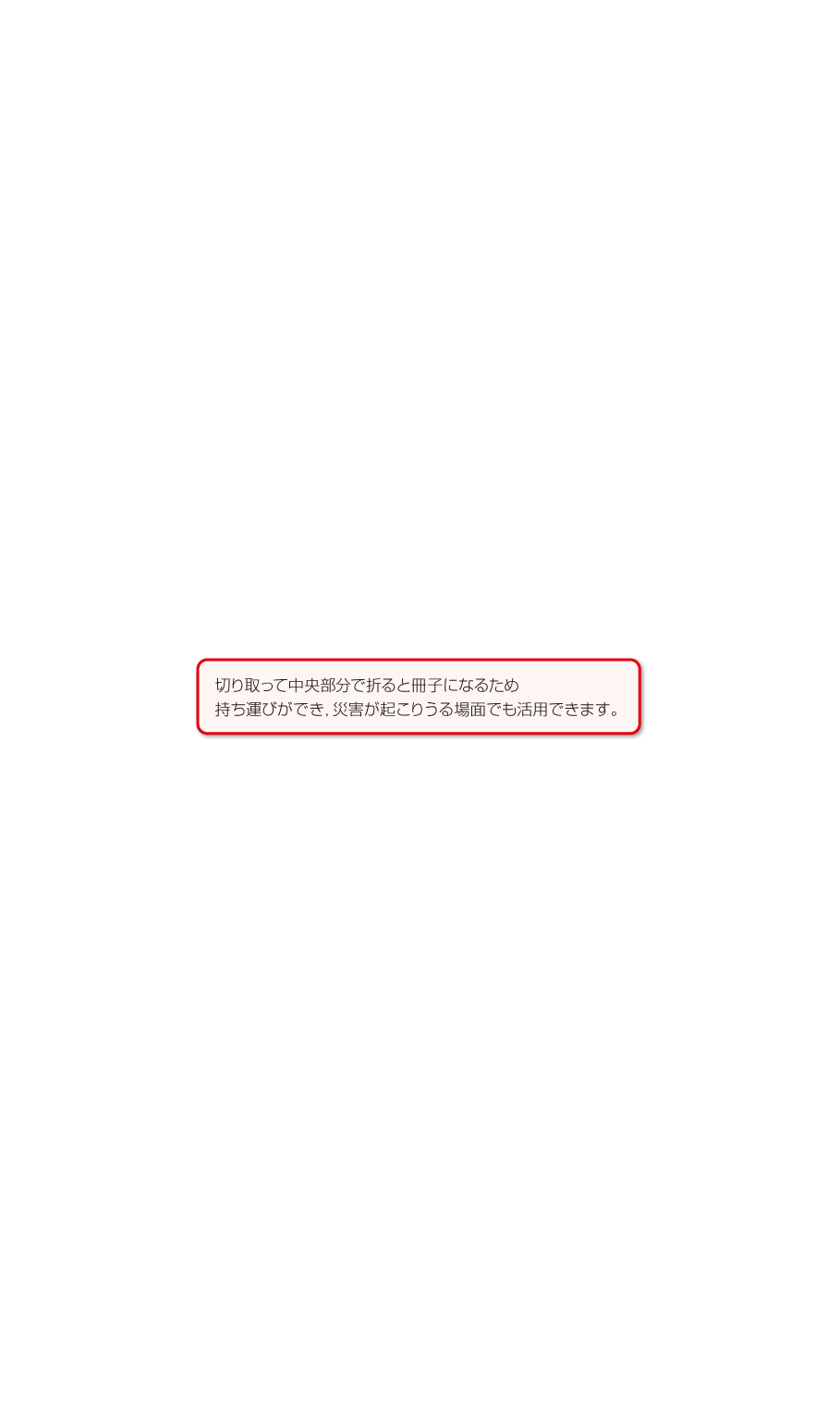 内容解説：災害に備えようブック