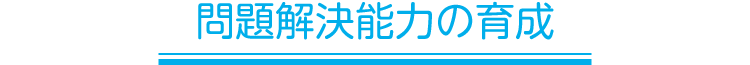 問題解決能力の育成