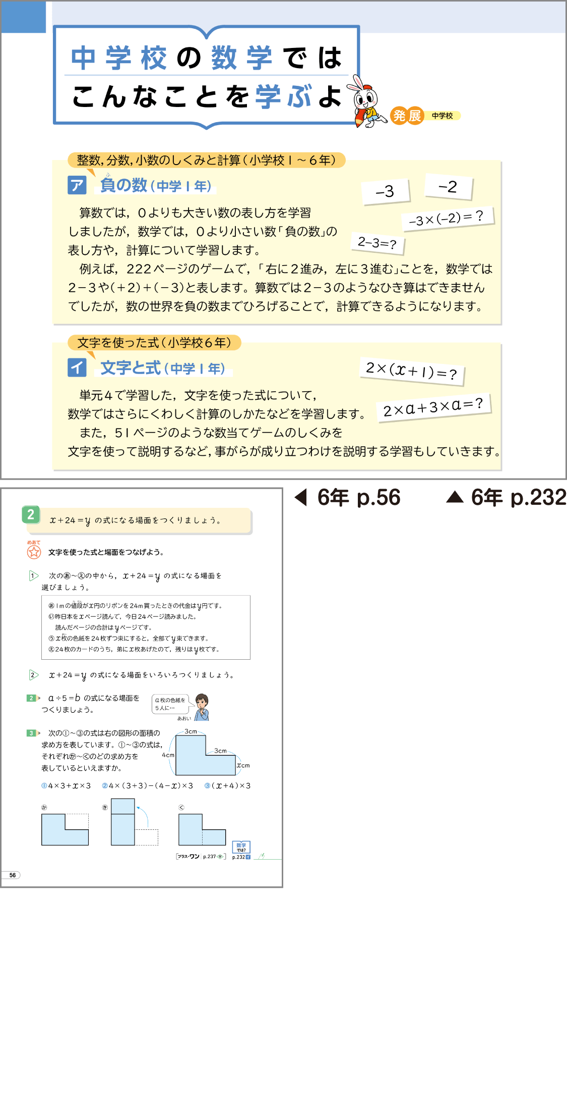内容解説：中学校の数学ではこんなことを学ぶよ