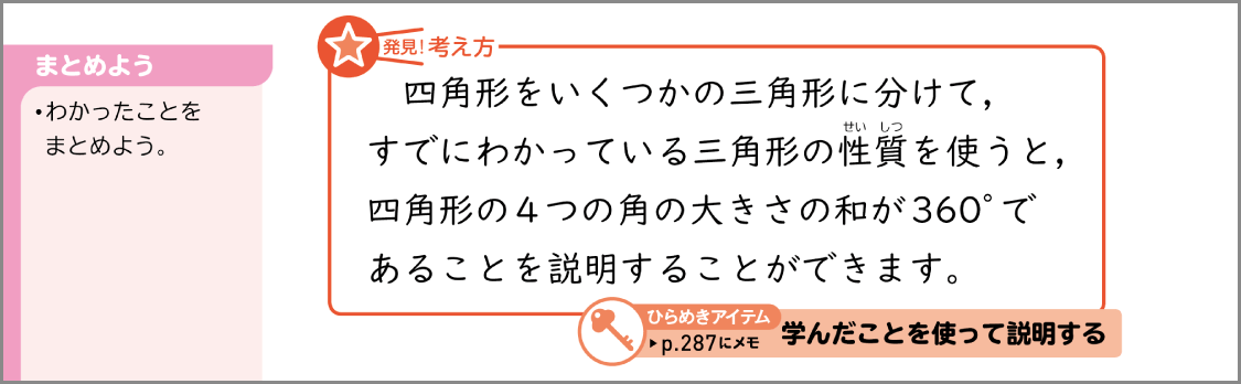 内容解説:学んだことを使って説明する