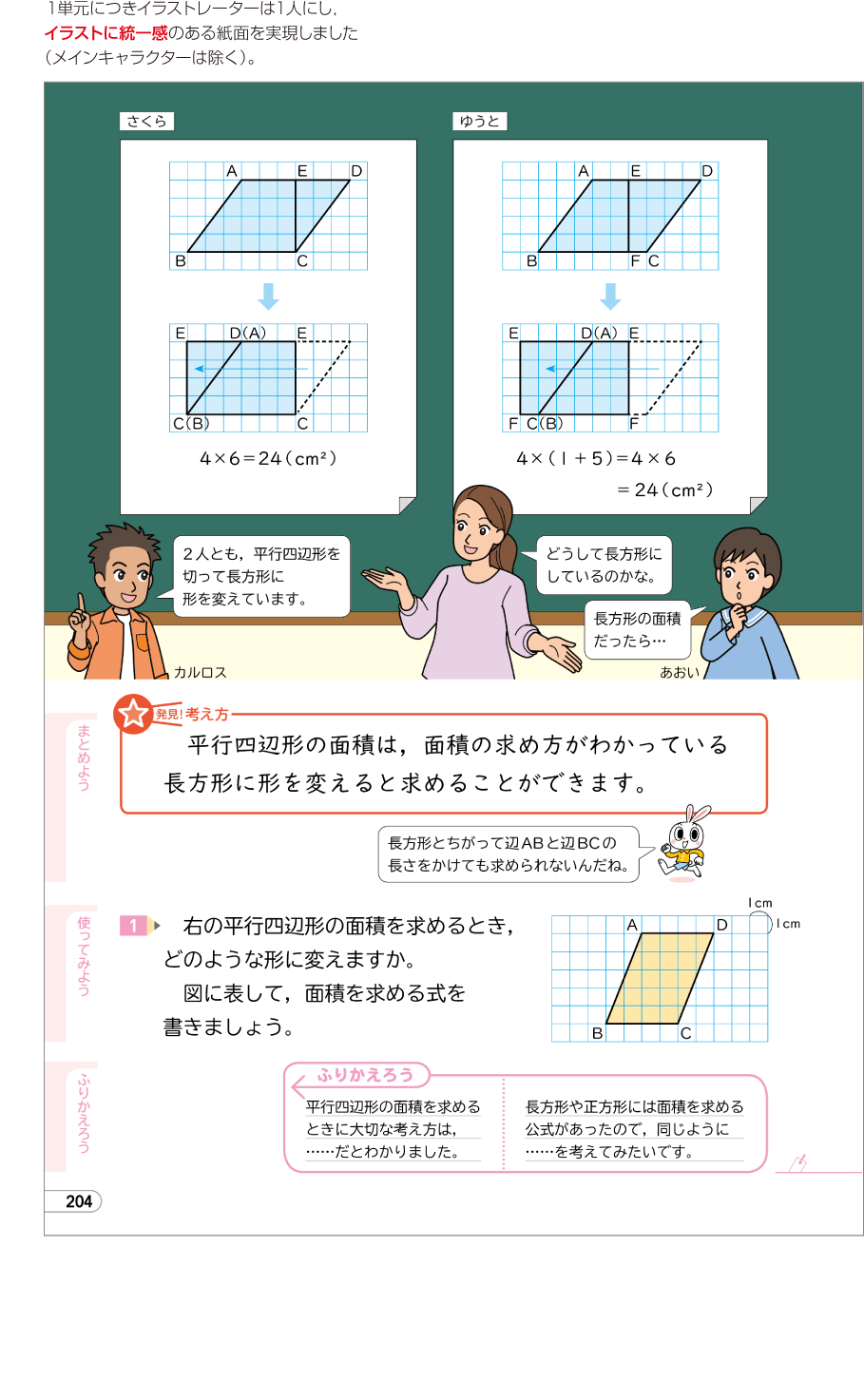 内容解説：イラストに統一感のある紙面