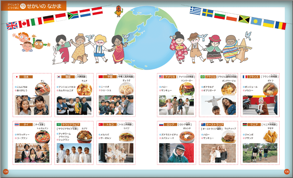 豊富な資料「がくしゅうどうぐばこ」 下 p.134〜135