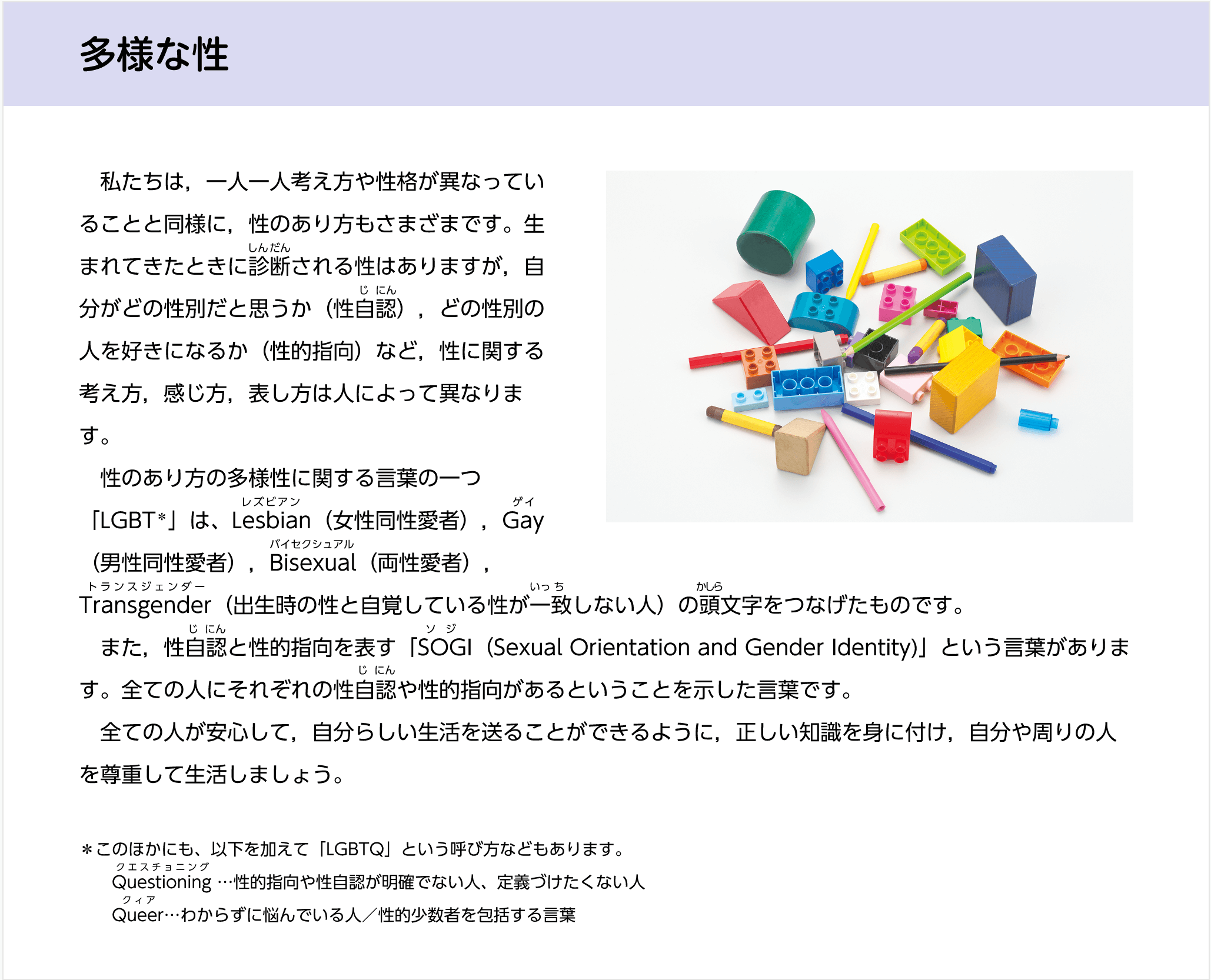 読みもの：多様な性