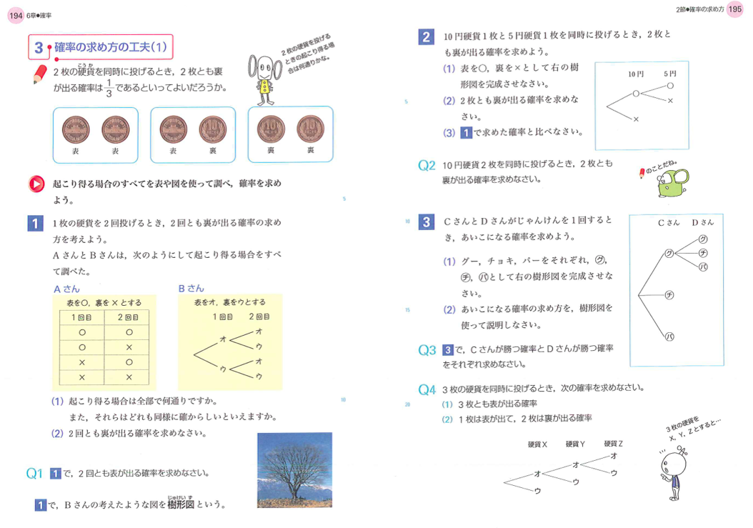 数学の世界２年 p.194，p.195