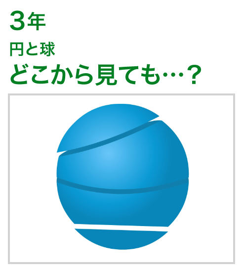 3年：円と球/どこから見ても…？