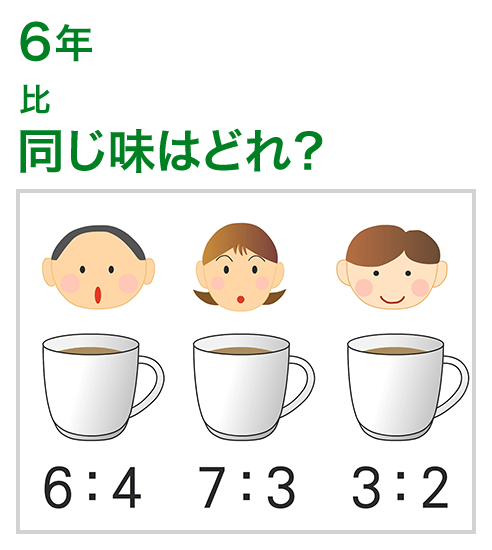 6年：比/同じ味はどれ?
