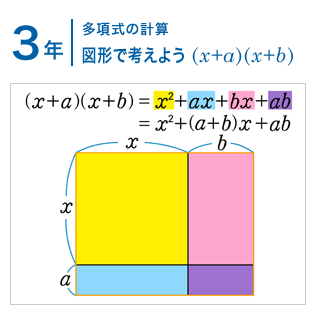 3年：多項式の計算/図形で考えよう (x+a)(x+b)