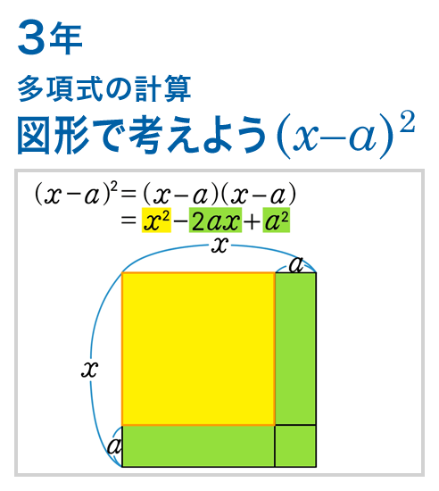 3年：多項式の計算/図形で考えよう (x-a)^2