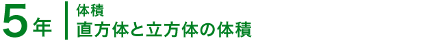 5年；体積/直方体と立方体の体積