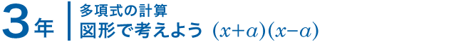 3年；多項式の計算/図形で考えよう (x+a)(x-a)