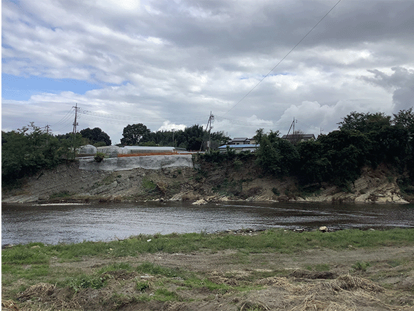 酢の瀬歩道橋近くの地層