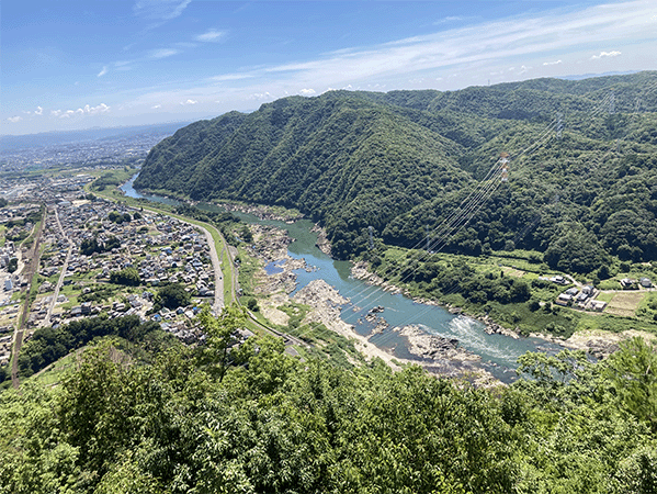猿啄城展望台から眺める日本ライン