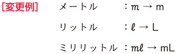 単位記号の変更例