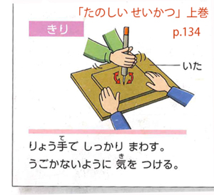 たのしい せいかつ 上巻p.134「きり」