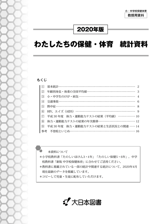 保健・体育統計資料<br/>2020年版