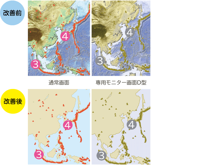 火山の地図