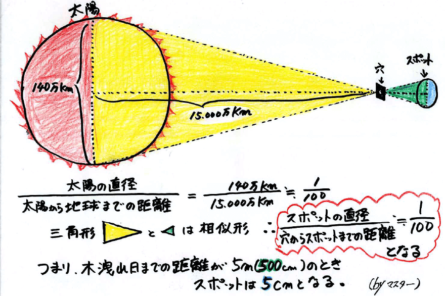 木漏れ日の解明図