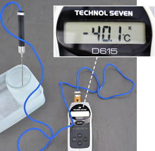 デジタル温度計の測定結果