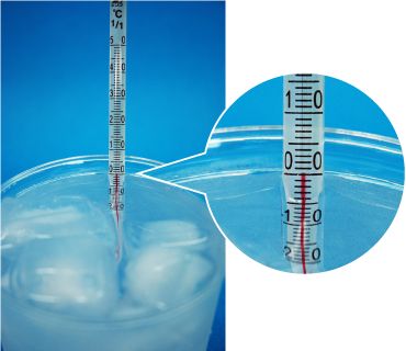 氷水の上の方の温度