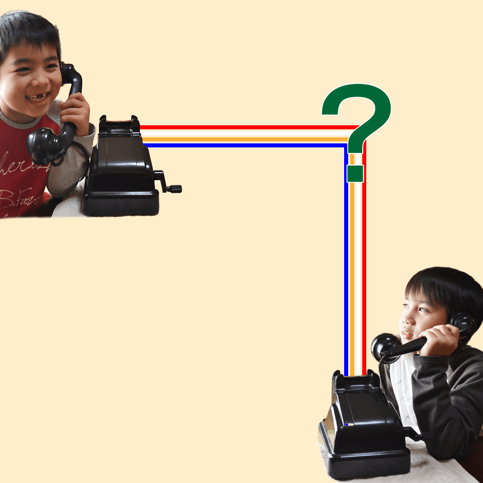 電話と電話の間の電線は何本?