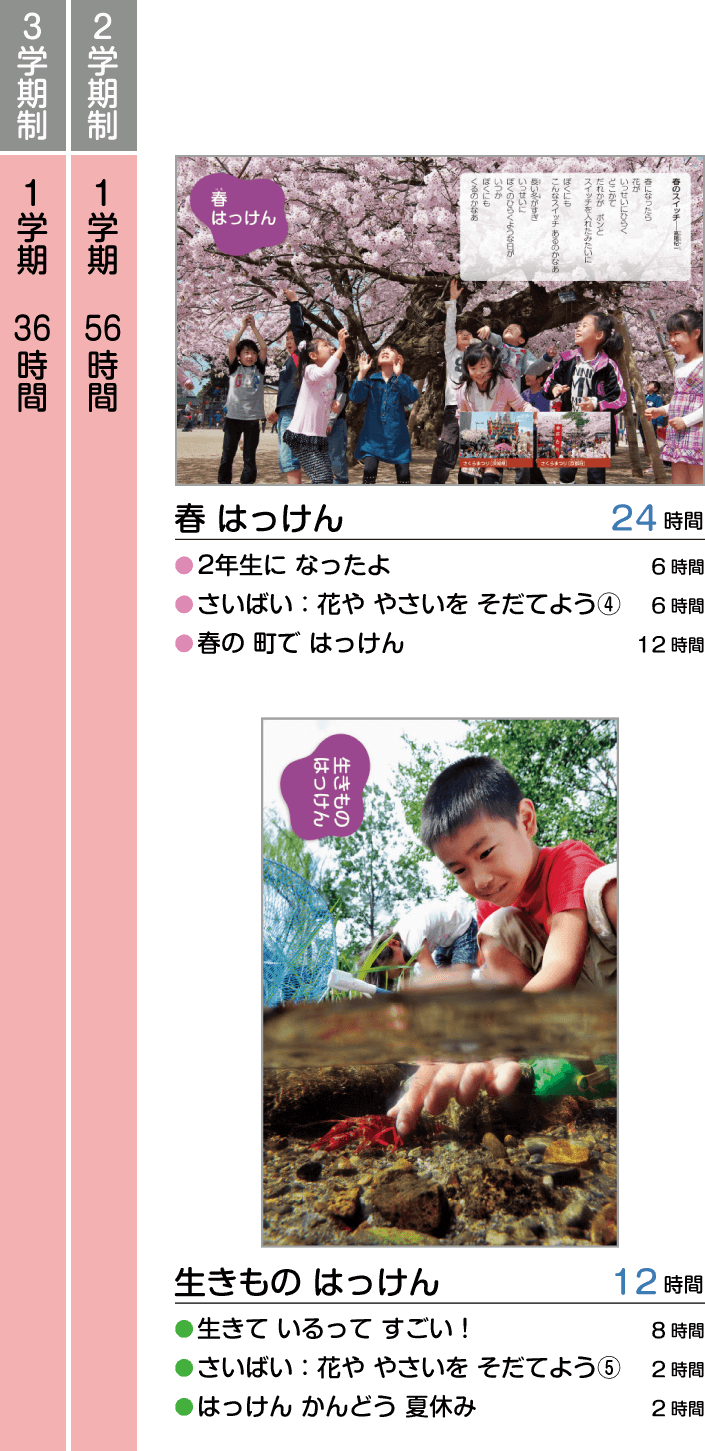内容解説：各単元授業時数