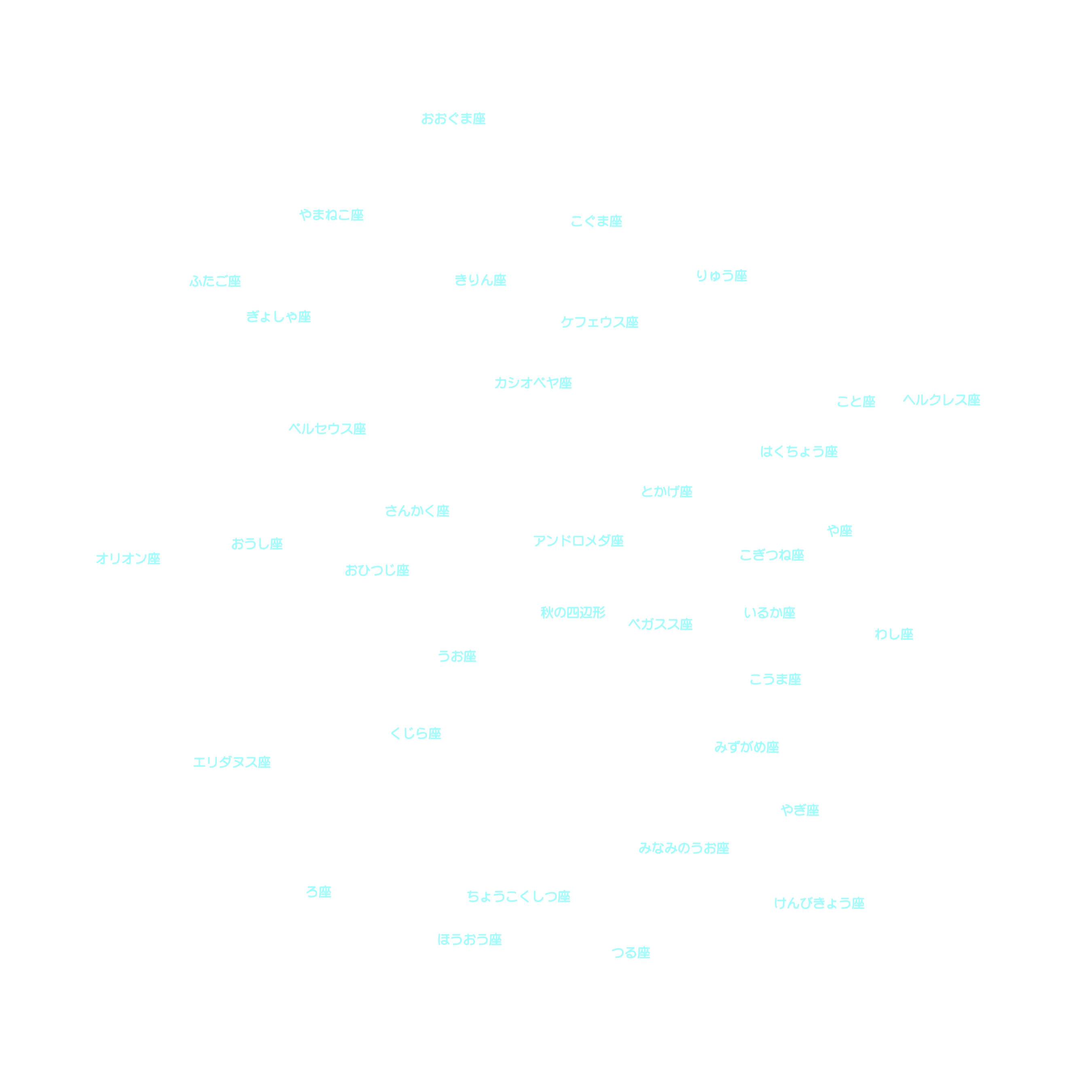 11月の天体図｜全天｜星座名