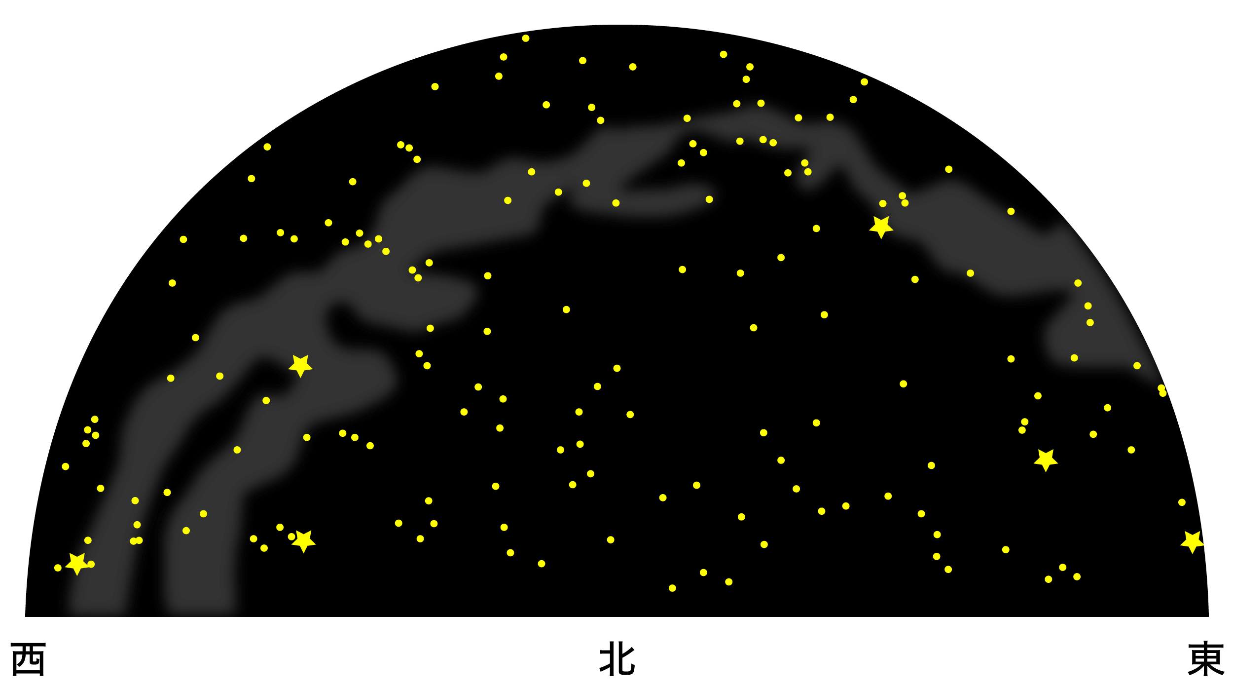 12月の天体図｜北天