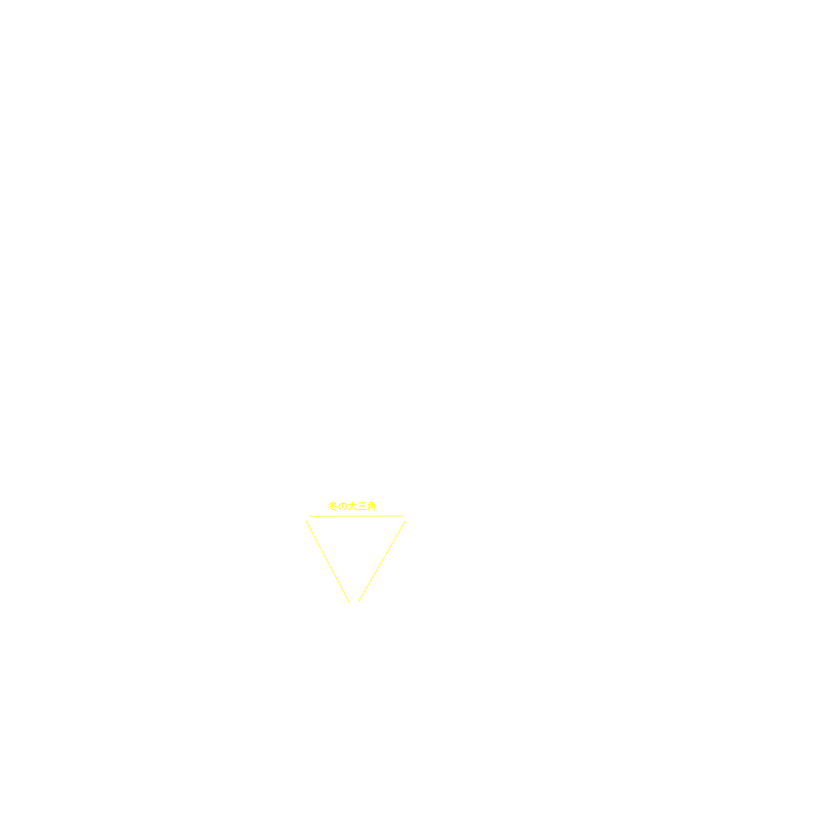 2月の天体図｜全天｜星座線