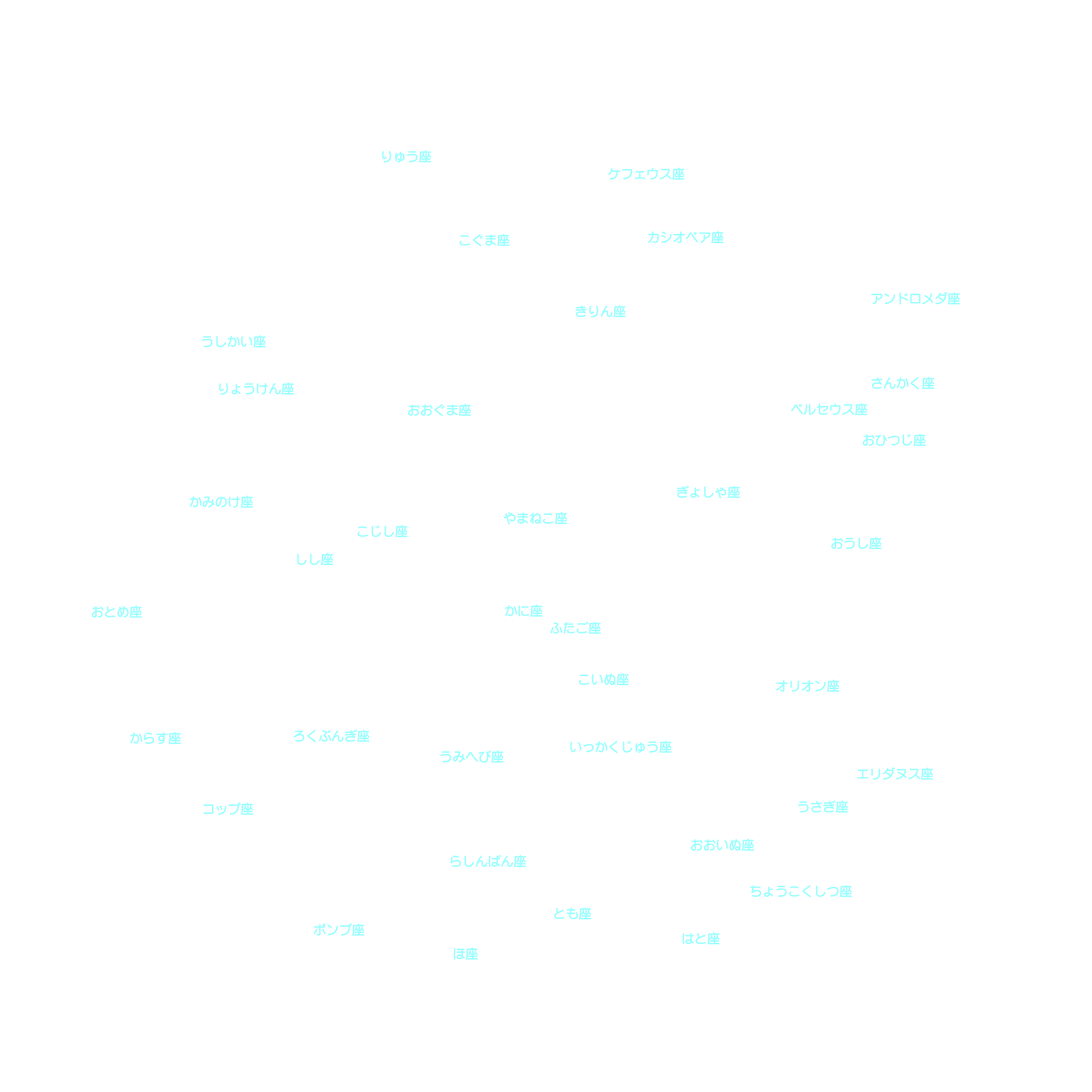 3月の天体図｜全天｜星座名