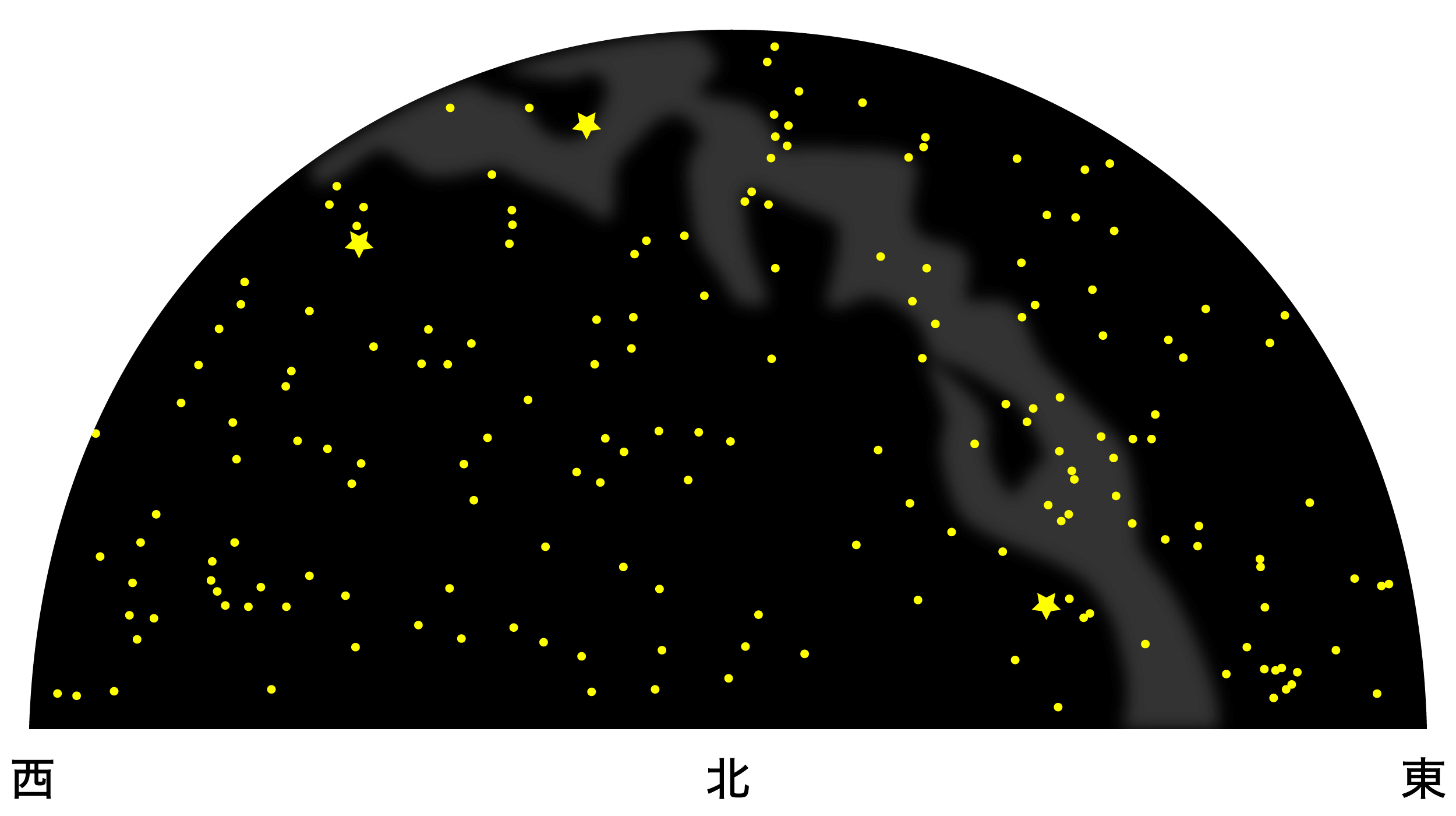 10月の天体図｜北天