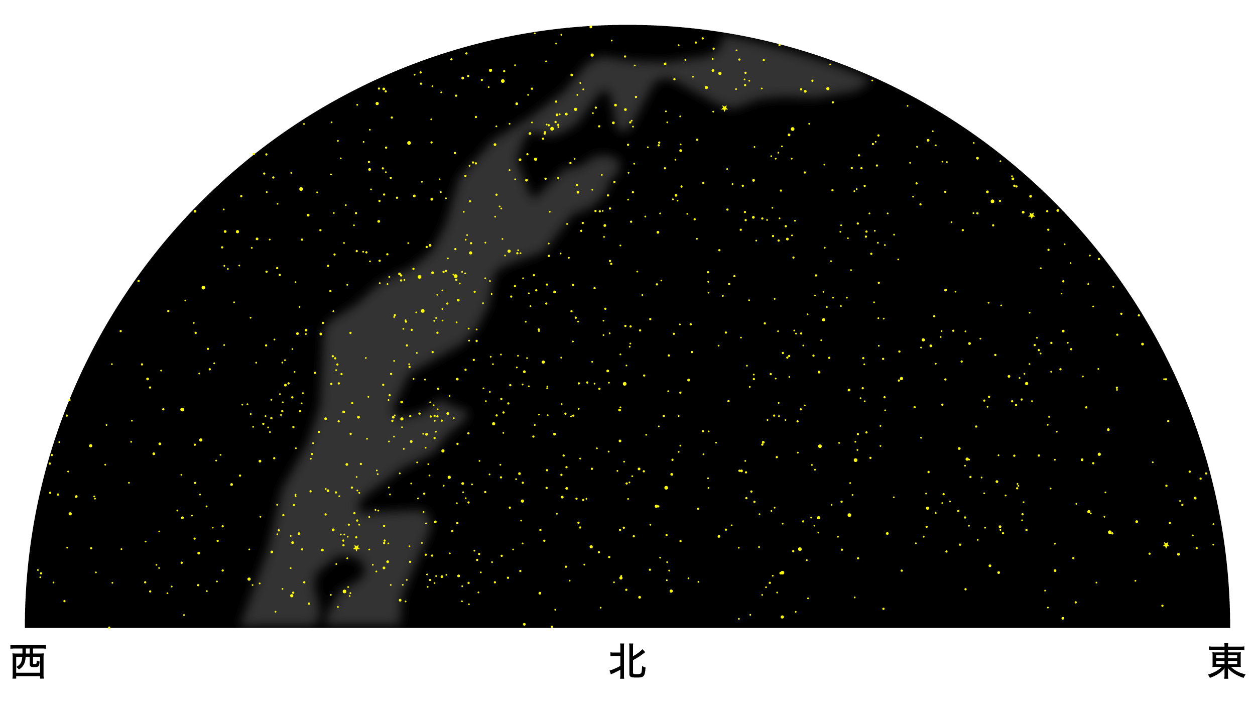 1月の天体図｜北天