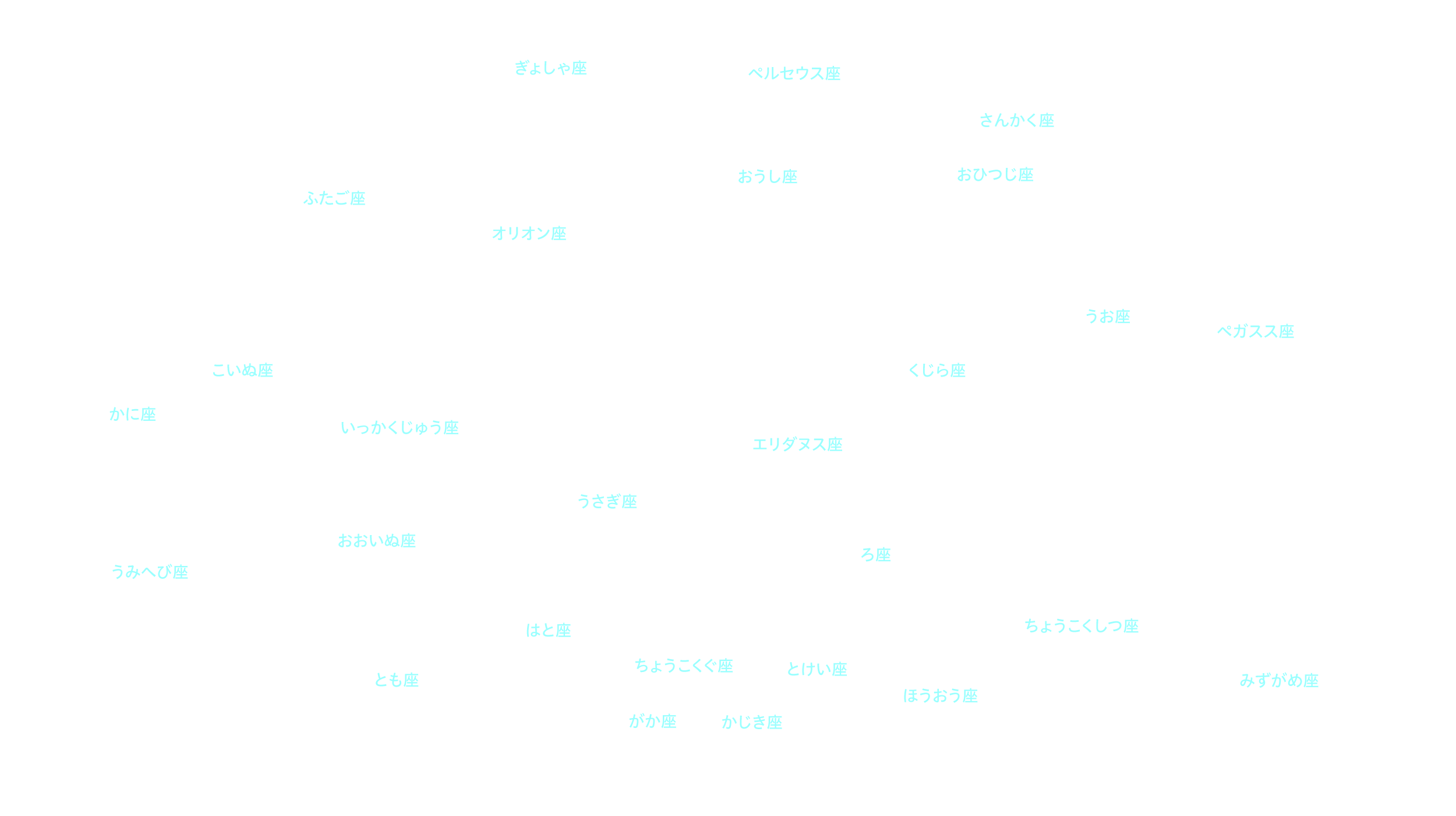 1月の天体図｜南天｜星座名