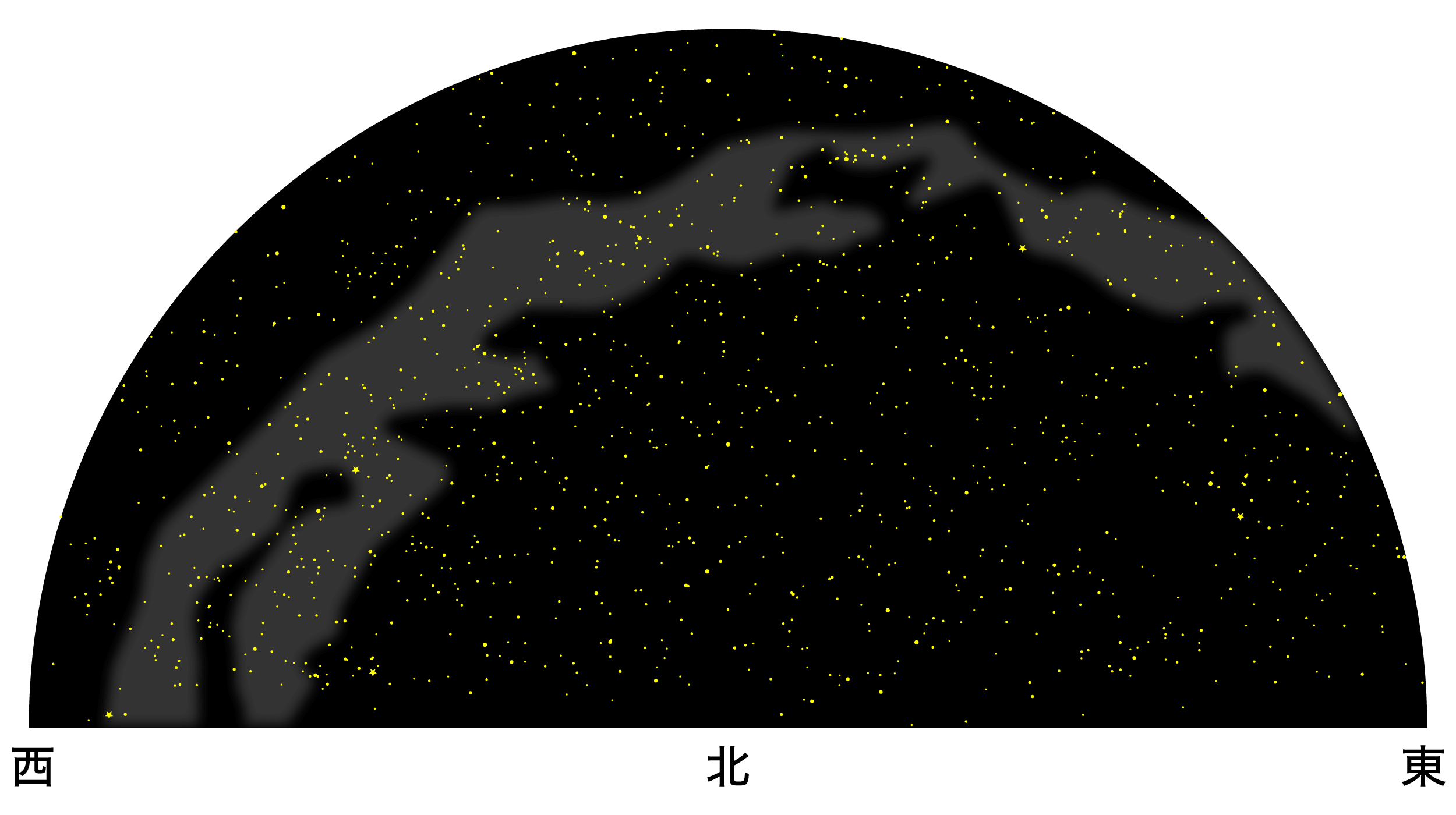 12月の天体図｜北天