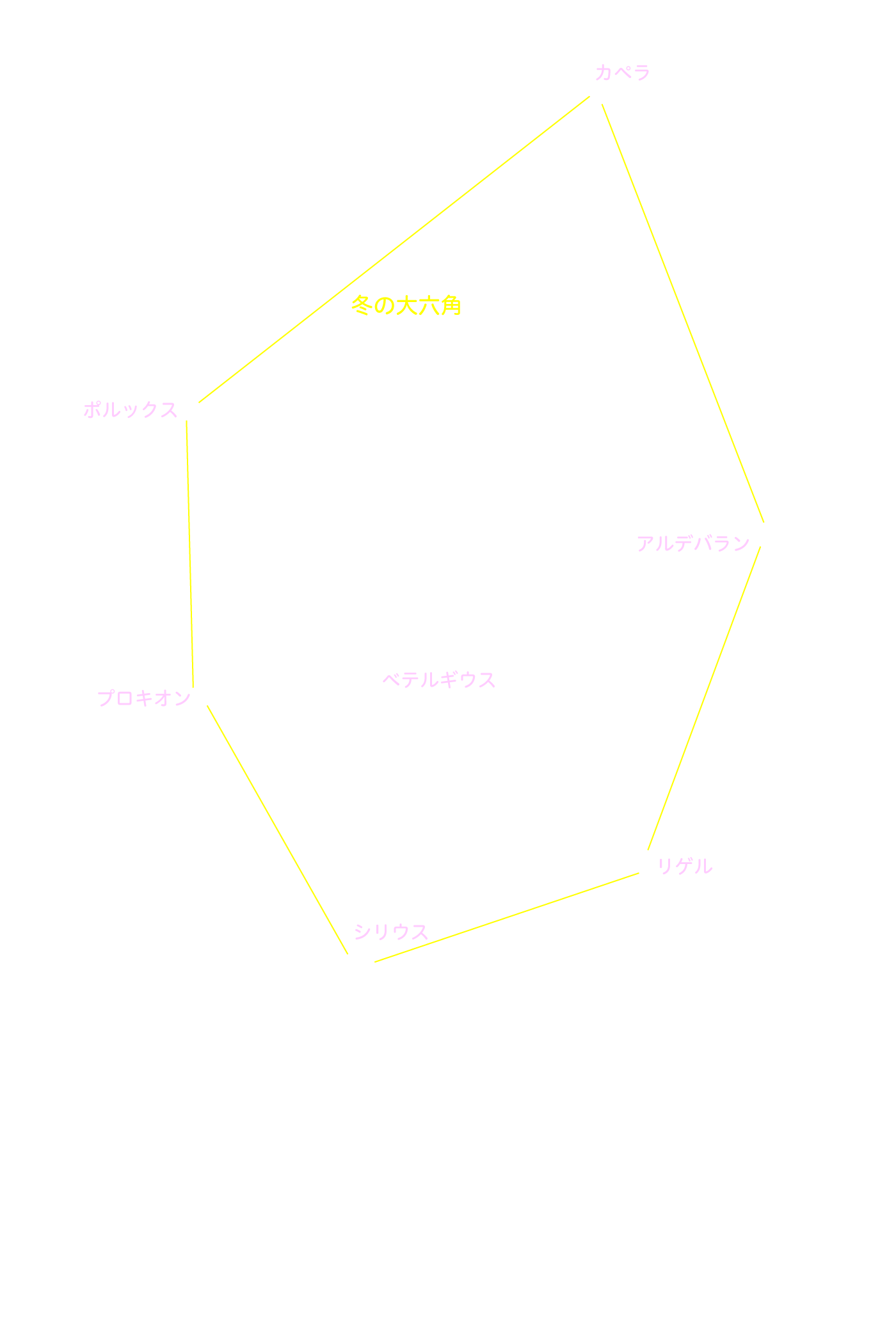 冬の大六角 星名