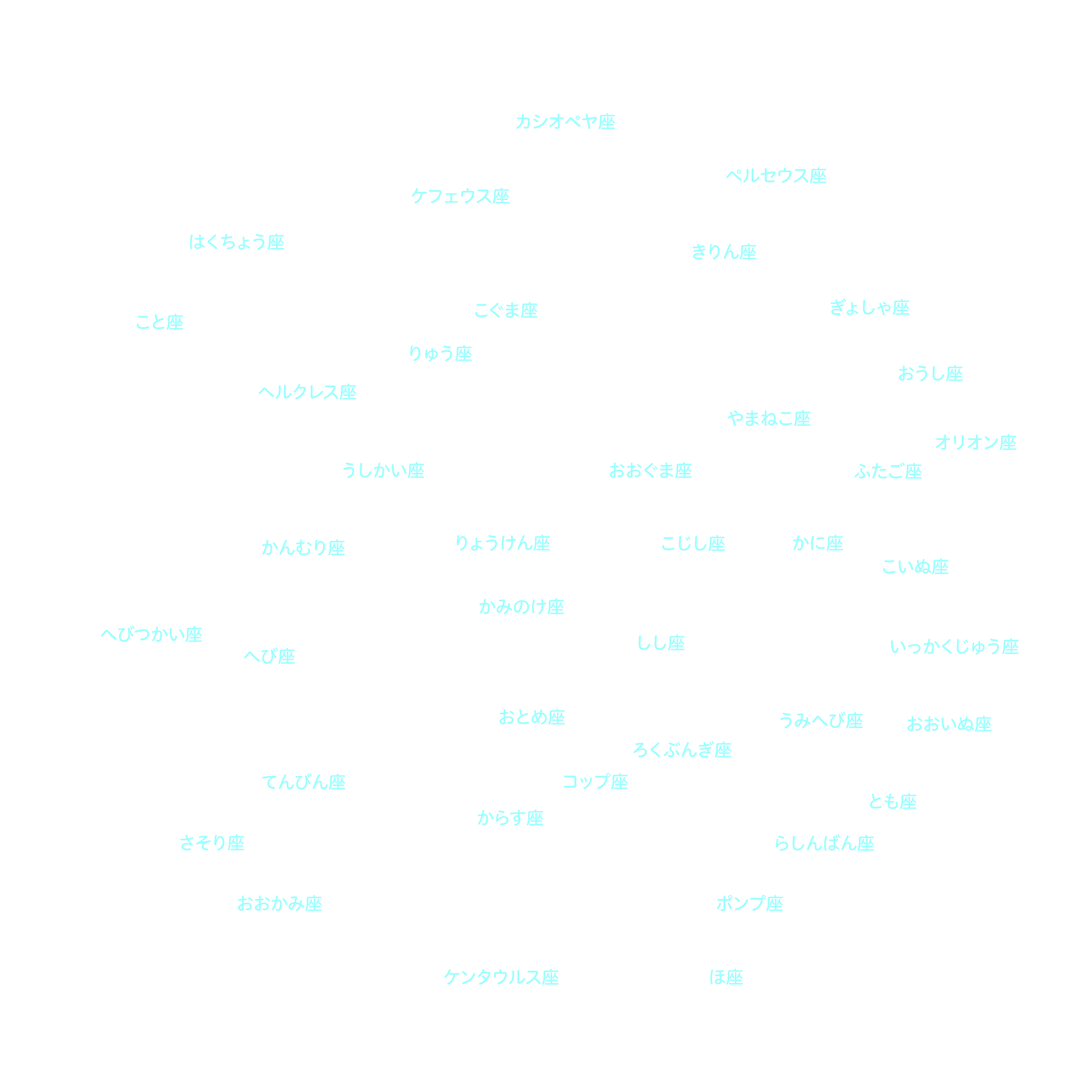 ５月の天体図｜全天｜星座名