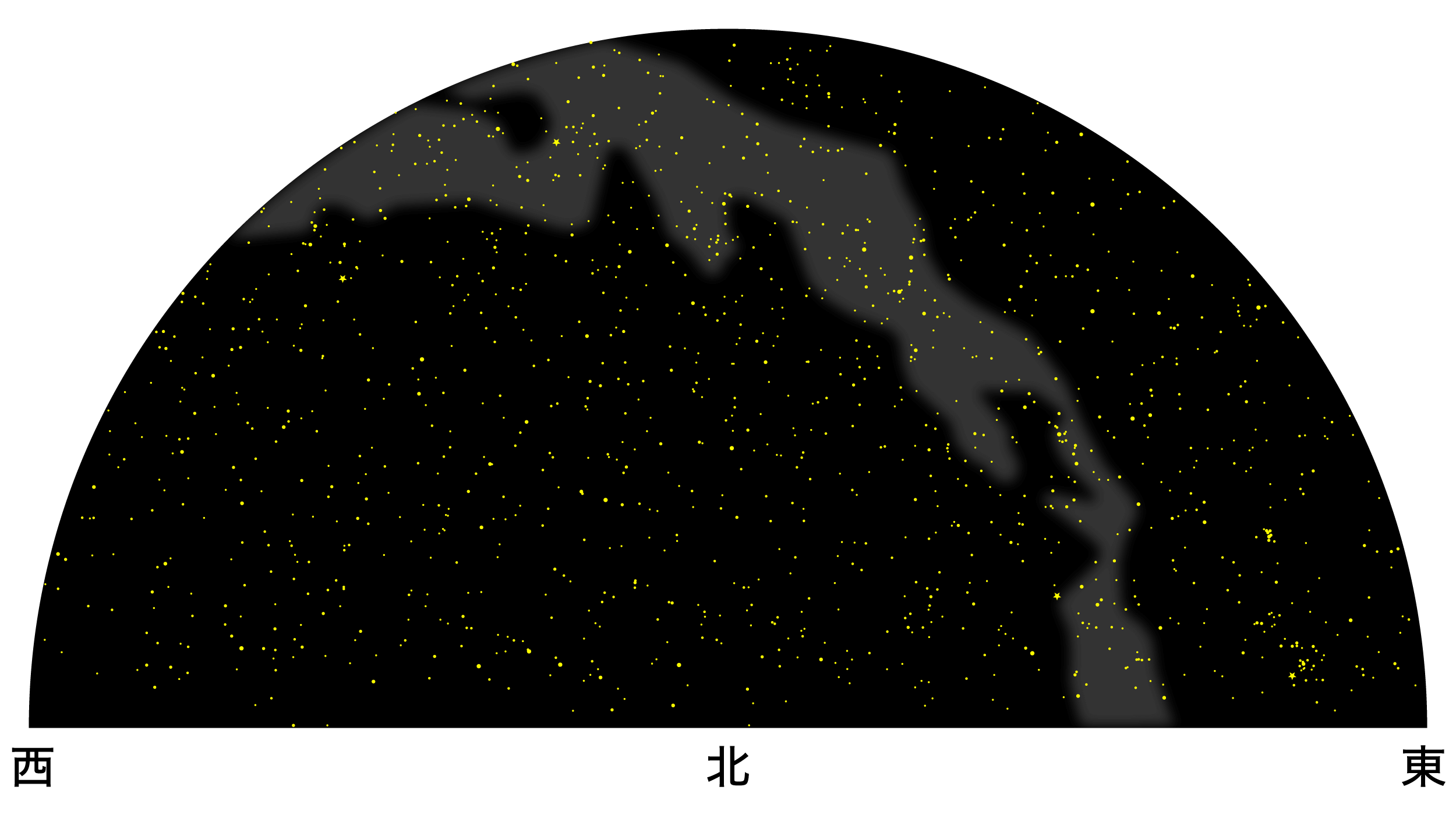 10月の天体図｜北天