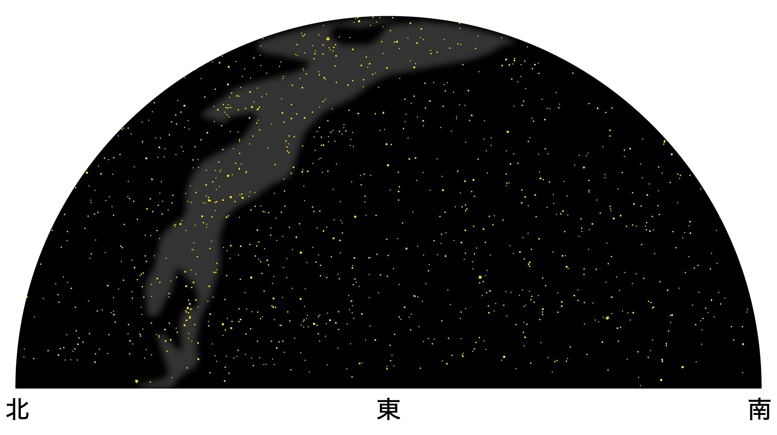 9月の天体図｜東の空