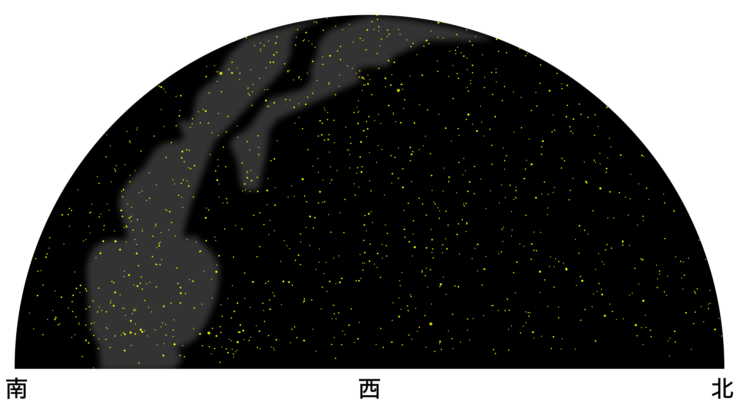 9月の天体図｜西の空