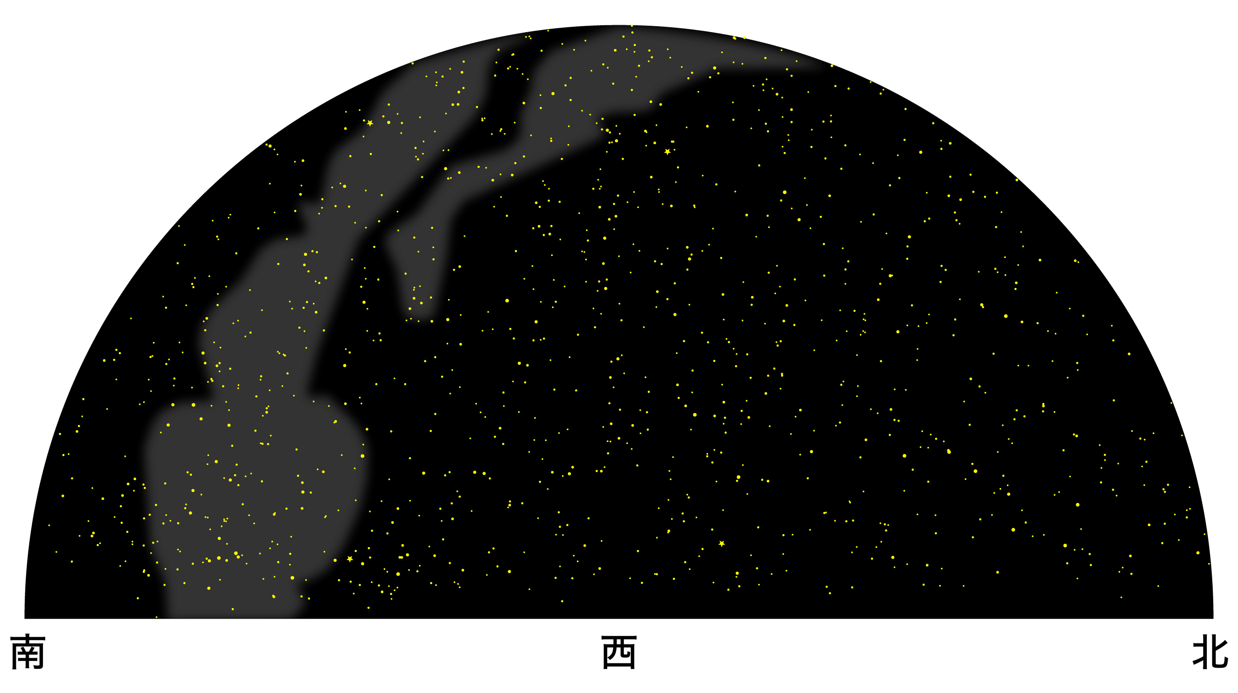 9月の天体図｜西の空