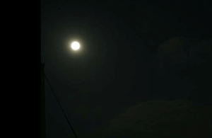 沈む月の観察（満月）